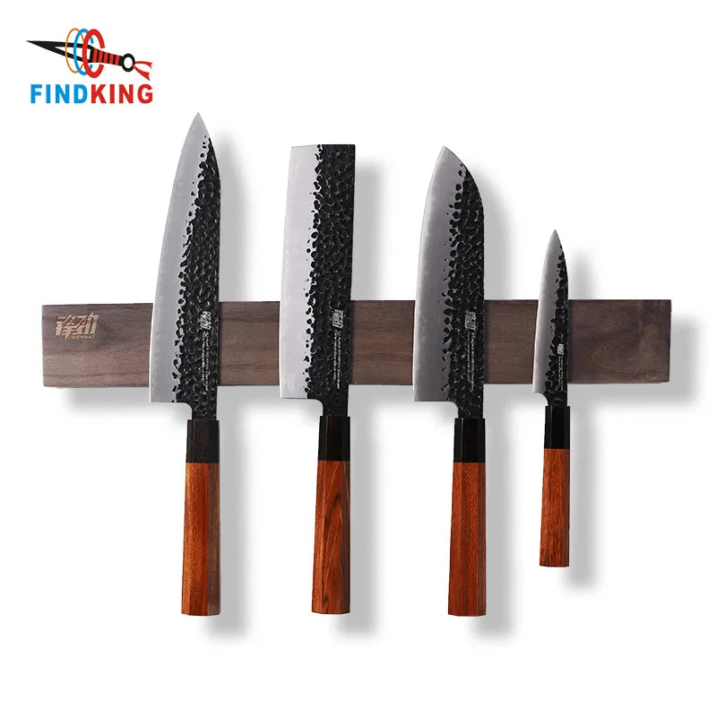 New Design  Powerful Magnetic Knife Strip Handmade Acacia Wood Knives Holder Wall Mount Block 3Pcs 12' 16' 18 Inch Rack