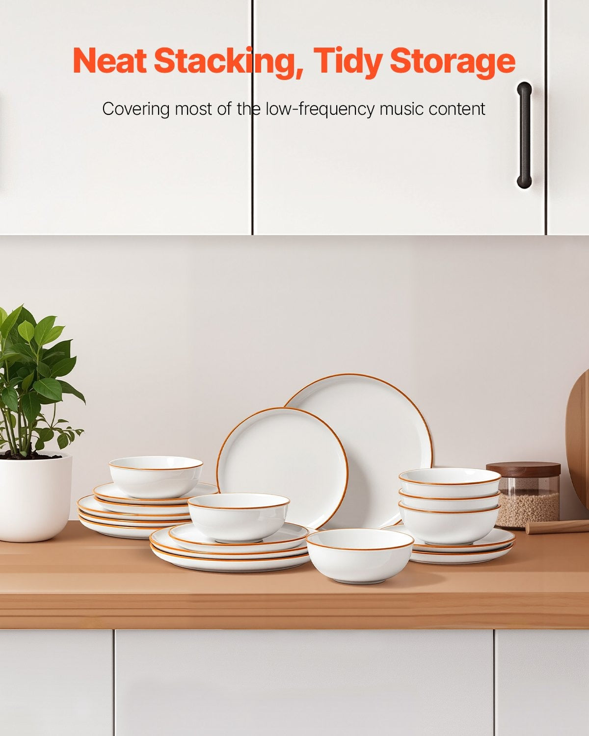 18 Piece White Ceramic Dinnerware Set